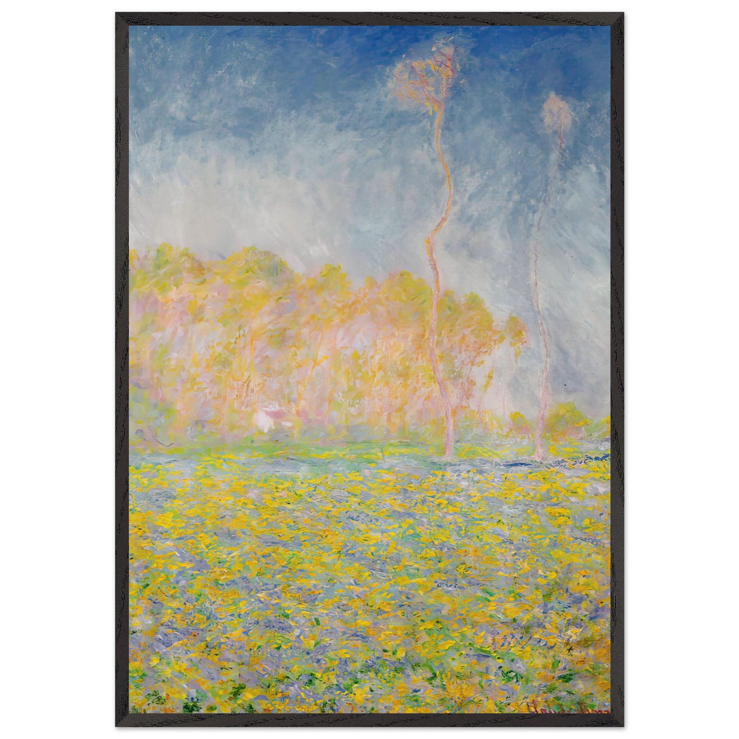 Springtime Landscape - claude monet Framed Art Print – Black Wooden Frame - Default Title - -Framed Art Print