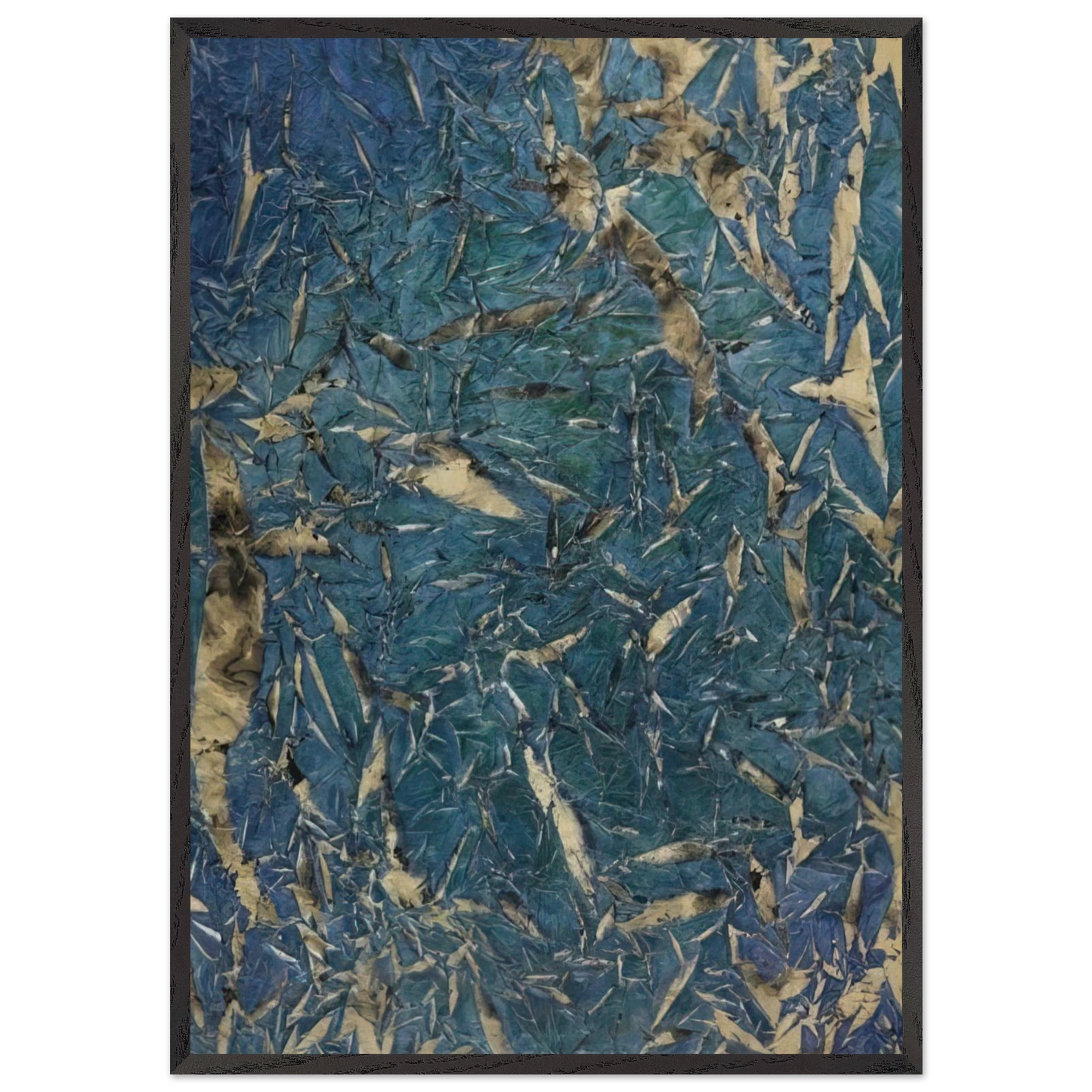 MC2 Mariale - 1962 - Simon Hantai 70x100 cm / 28x40 inches Framed Art Print – Black Wooden Frame