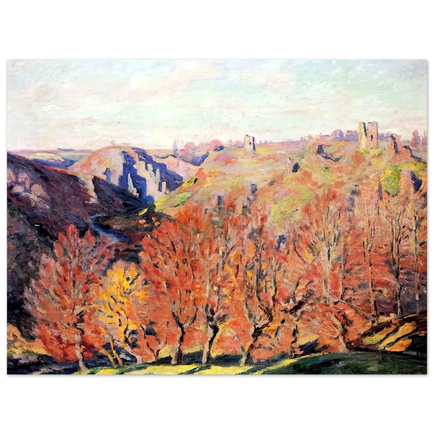 Armand Guillaumin - Les Ruines a Crozant - 1897 Fine Art Poster - Default Title