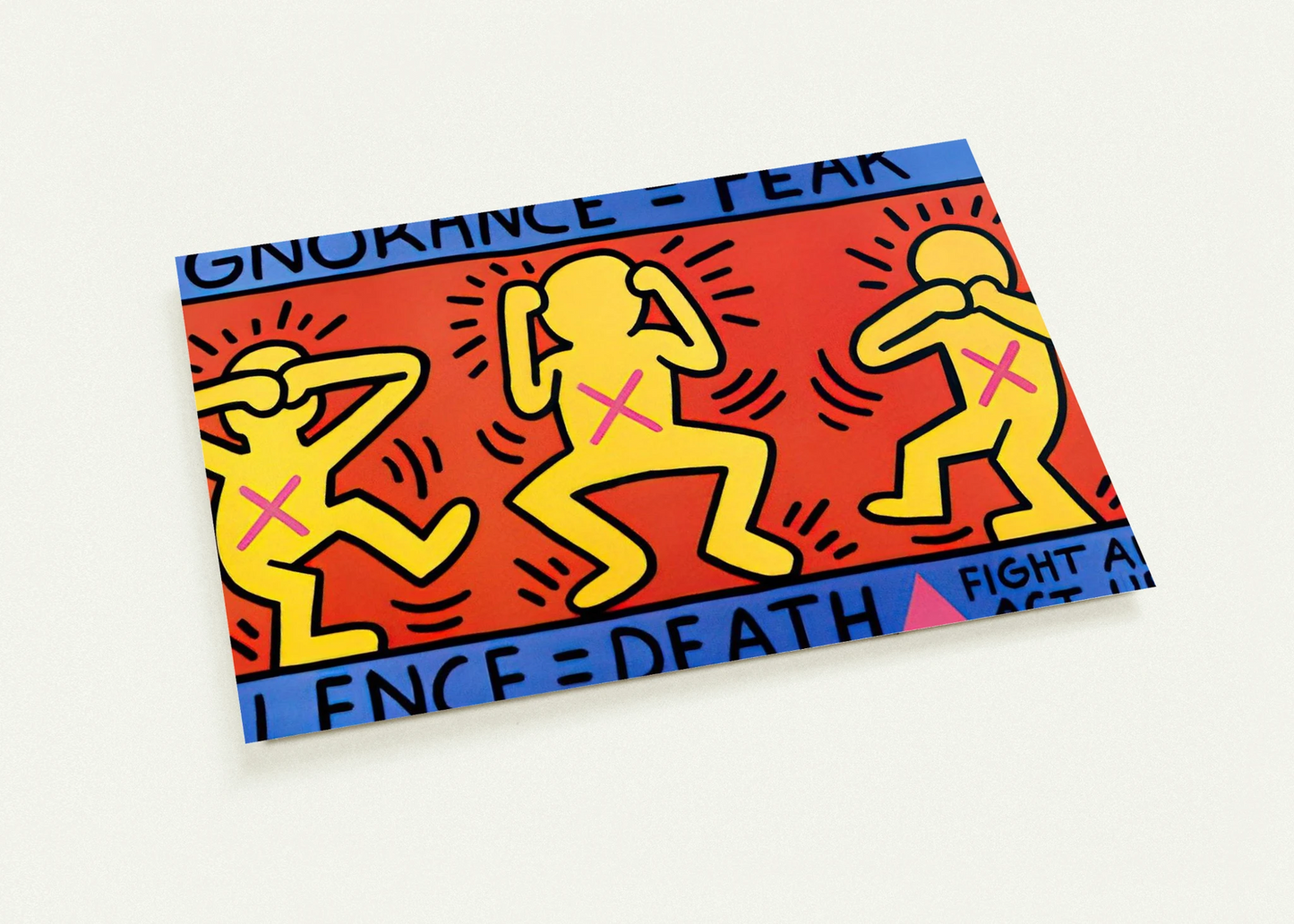 IGNORANCE FEAR 1989 By Keith Haring Pack of 10 Post Cards | Keith Haring Post Cards | A6 (10.5 x 14.8 cm) - 4.1 x 5.8 inches