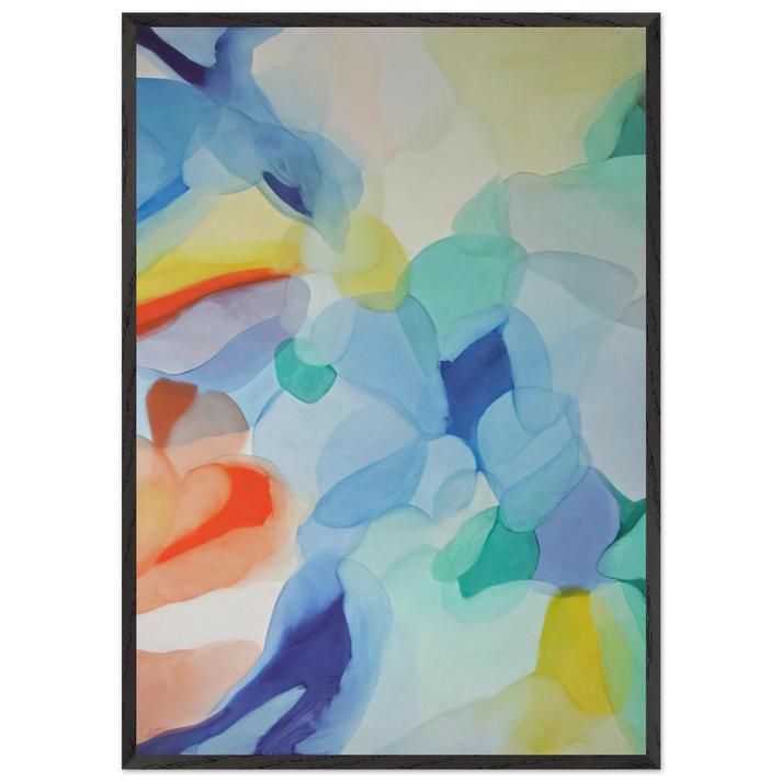 The Light in the Depths - Alice Baber 70x100 cm / 28x40 inches Framed Art Print – Black Wooden Frame