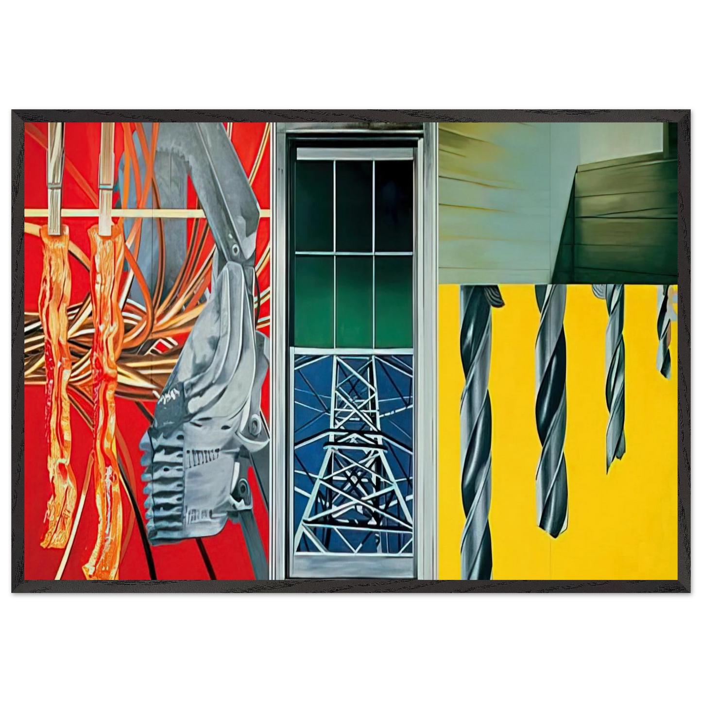 Industrial Cottage - James Rosenquist 70x100 cm / 28x40 inches Framed Art Print – Black Wooden Frame