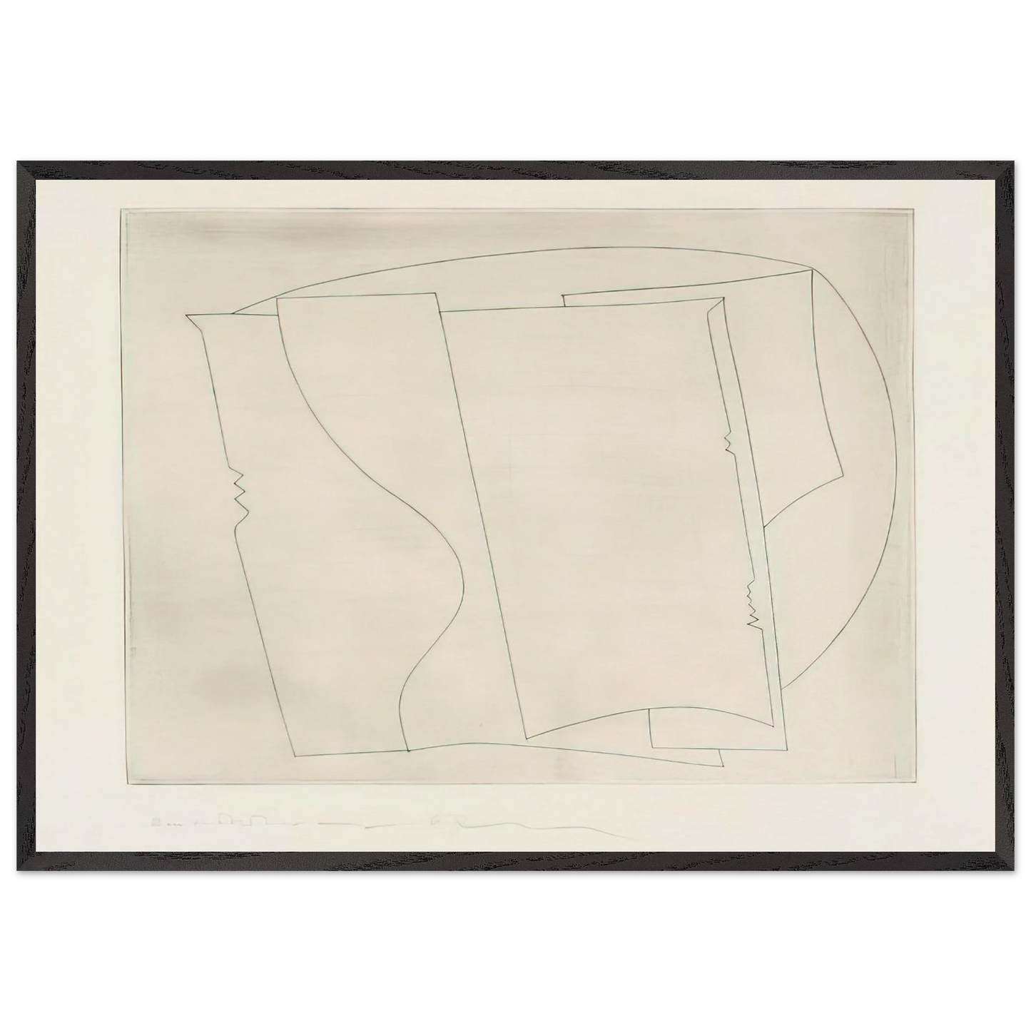 Ronco - 1967 - Ben Nicholson Framed Art Print – Black Wooden Frame - Default Title - -Framed Art Print