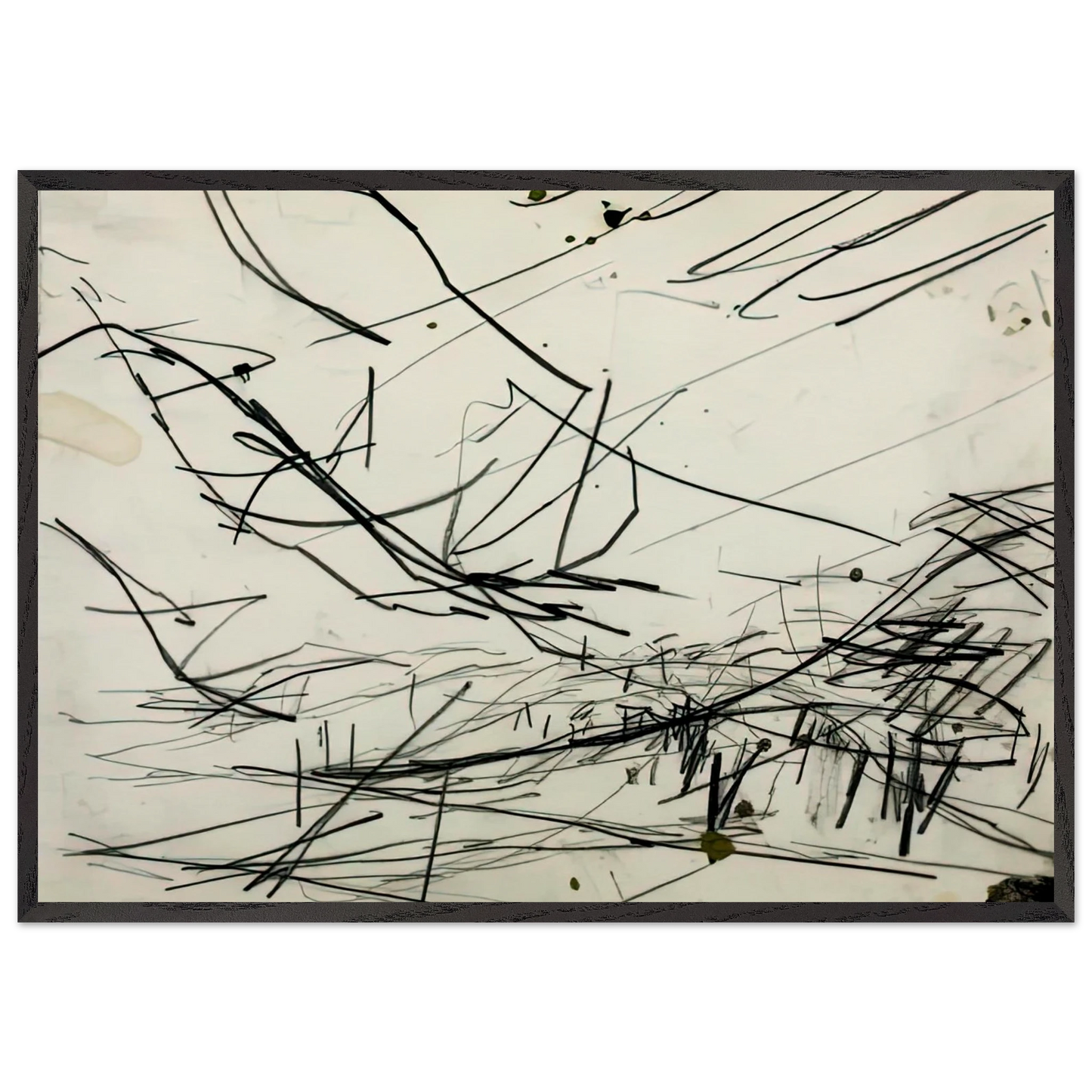 WORKING DRAWING FOR PRIMROSE HILL - Frank Auerbach Framed Art Print – Black Wooden Frame - Default Title - -Framed Art Print