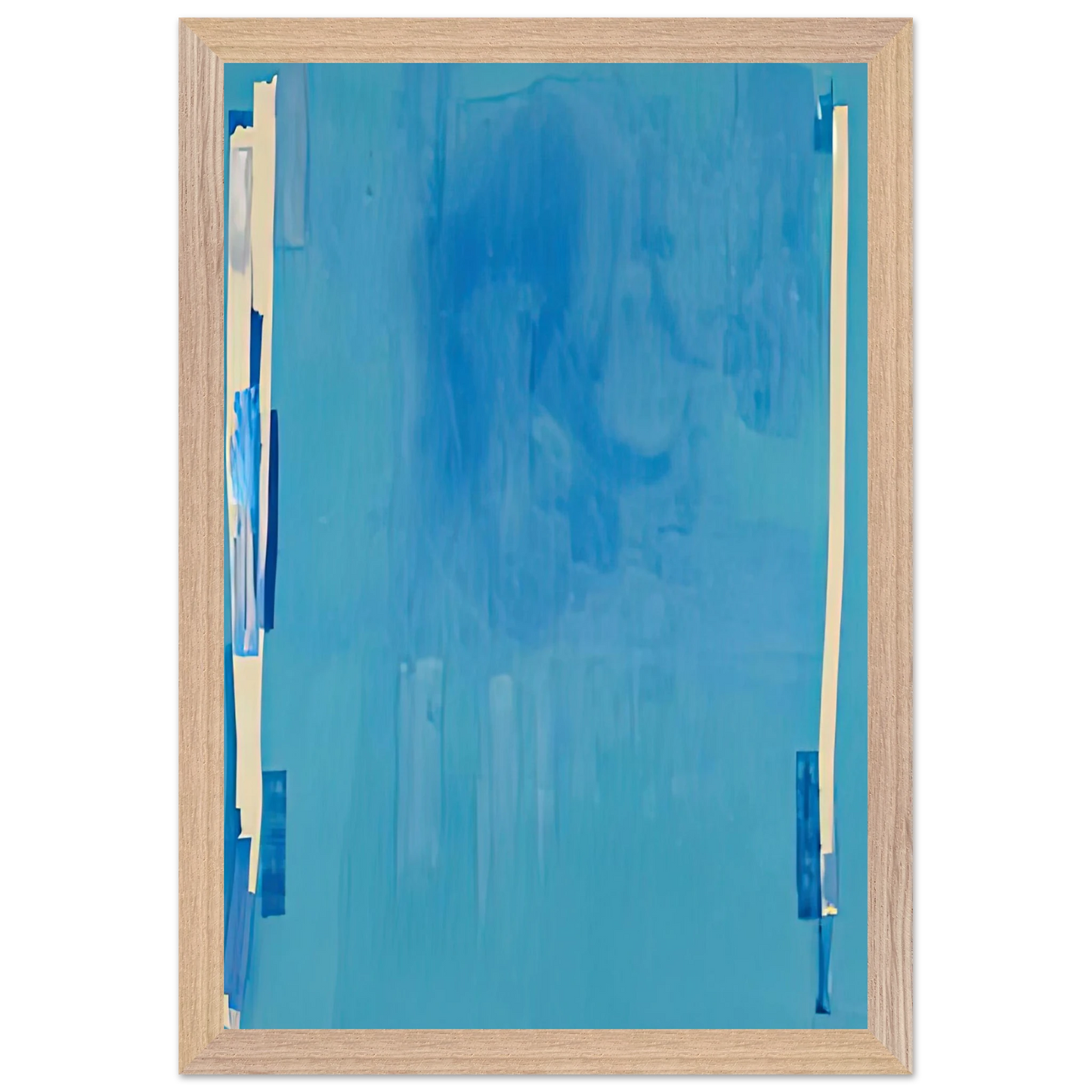 Helen Frankenthaler - Blue Bellows, 1976- Wall Art - 60x80 cm / 24x32 inches - Premium Wooden Framed Poster With Fine Art Paper - Black frame