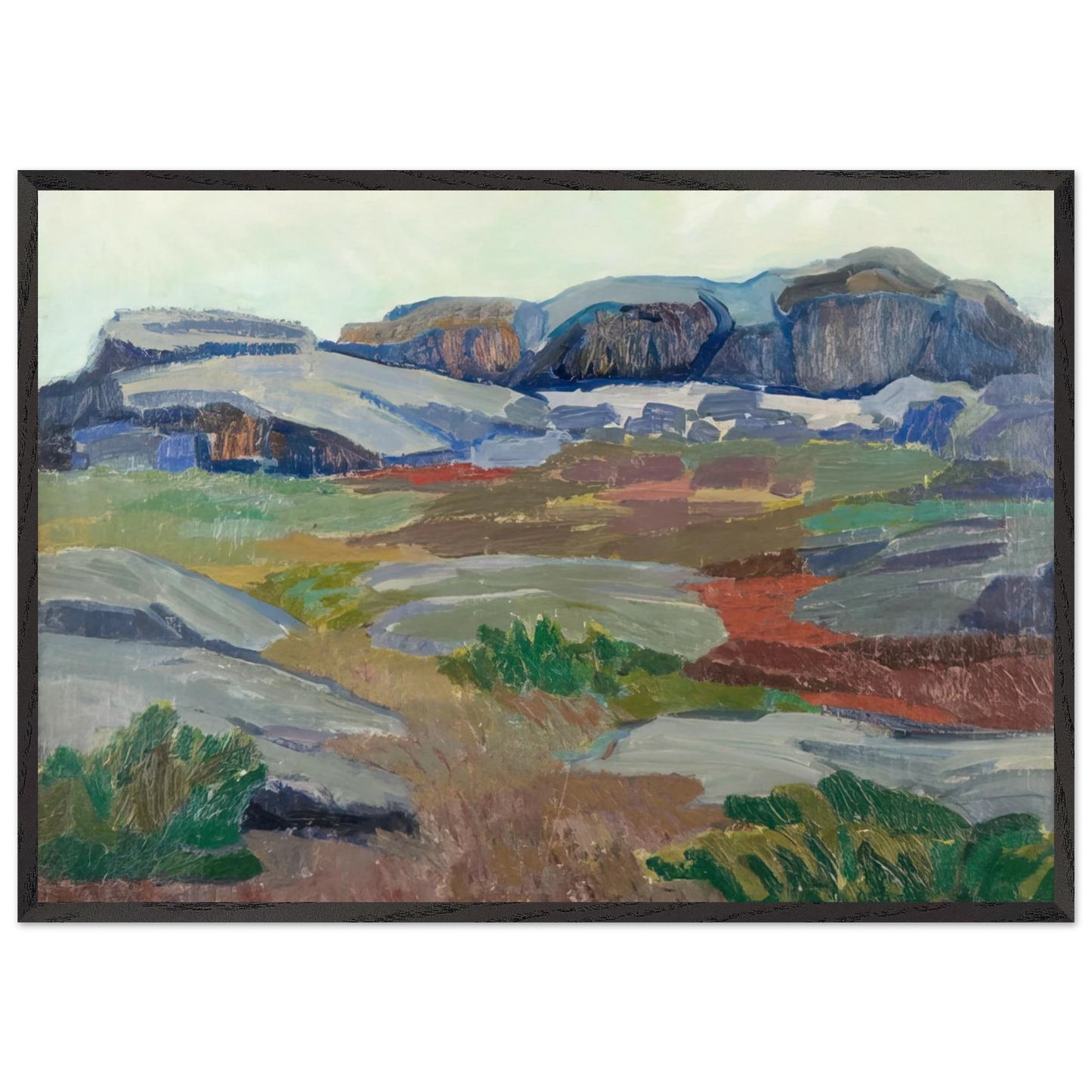 View from Pellinge - Expressionism - Tove Jansson Framed Art Print – Black Wooden Frame - Default Title - -Framed Art Print