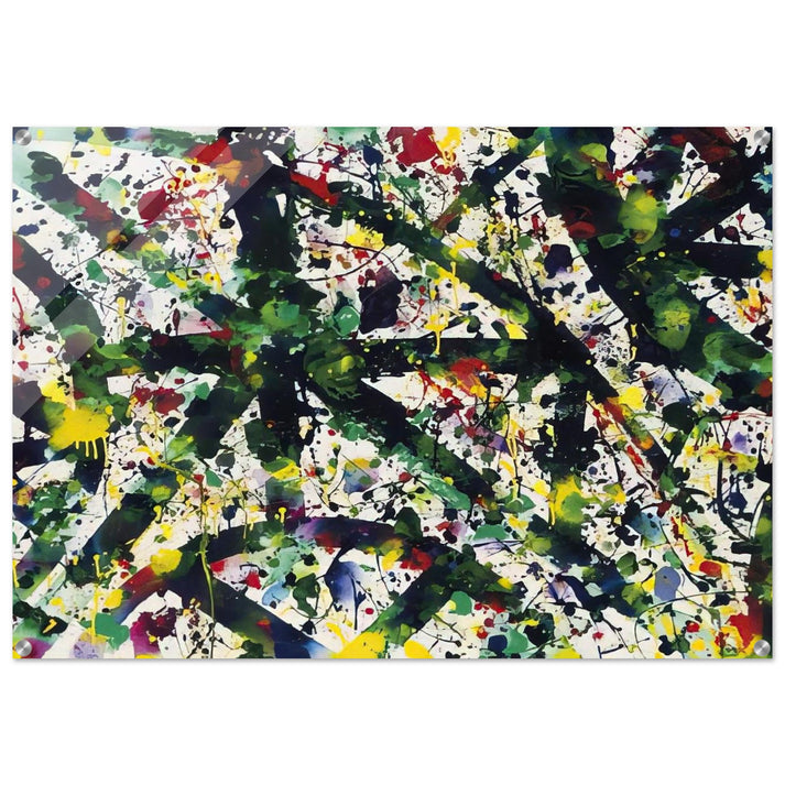 Green Buddha - Sam Francis Acrylic Print - 70x100 cm / 28x40″ inches