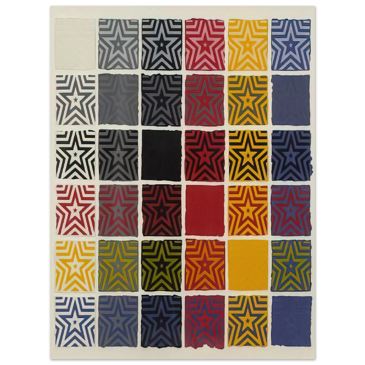 Sol LeWitt - Stars 5 Pointed 75x100 cm / 30x40inches Fine Art Poster