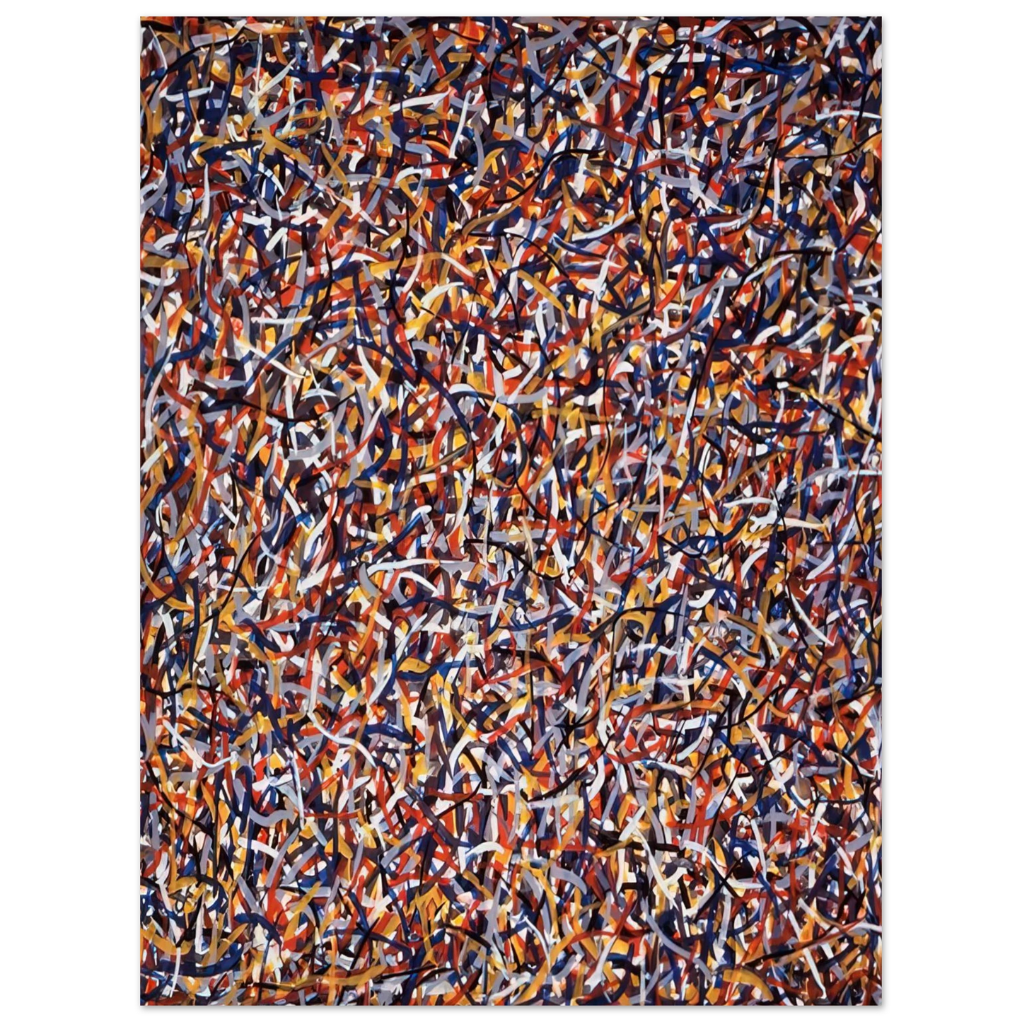 Sol LeWitt - Not Straight Brushstrokes in All Directions Fine Art Poster - Default Title