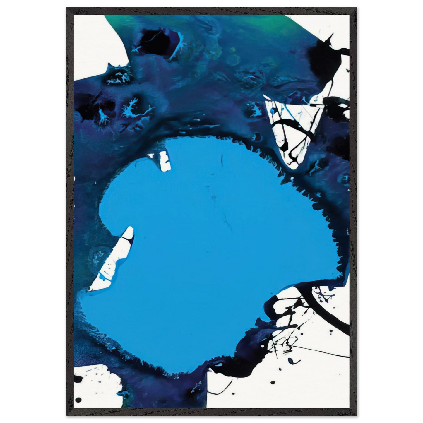 Untitled SFP94-121 SFF 1791 - Sam Francis Framed Art Print – Black Wooden Frame - Default Title - -Framed Art Print