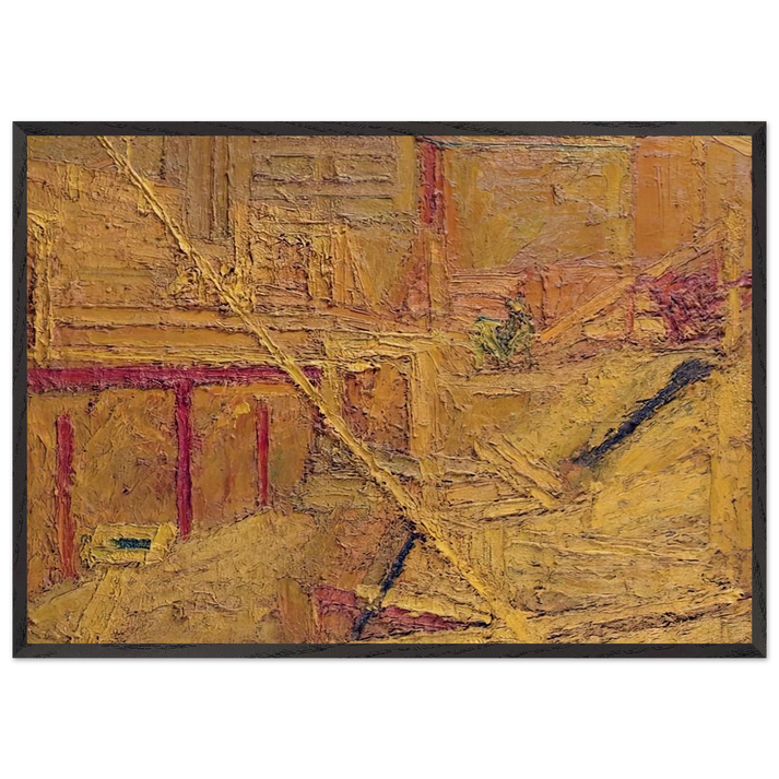 MAPLES DEMO - Frank Auerbach 70x100 cm / 28x40 inches Framed Art Print – Black Wooden Frame