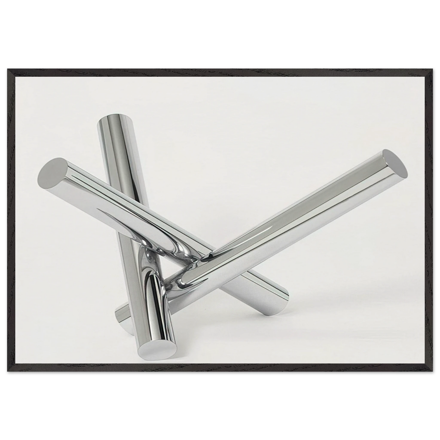 Einheit aus drei gleichen zylindern - 1966 - Max Bill 70x100 cm / 28x40 inches Framed Art Print – Black Wooden Frame