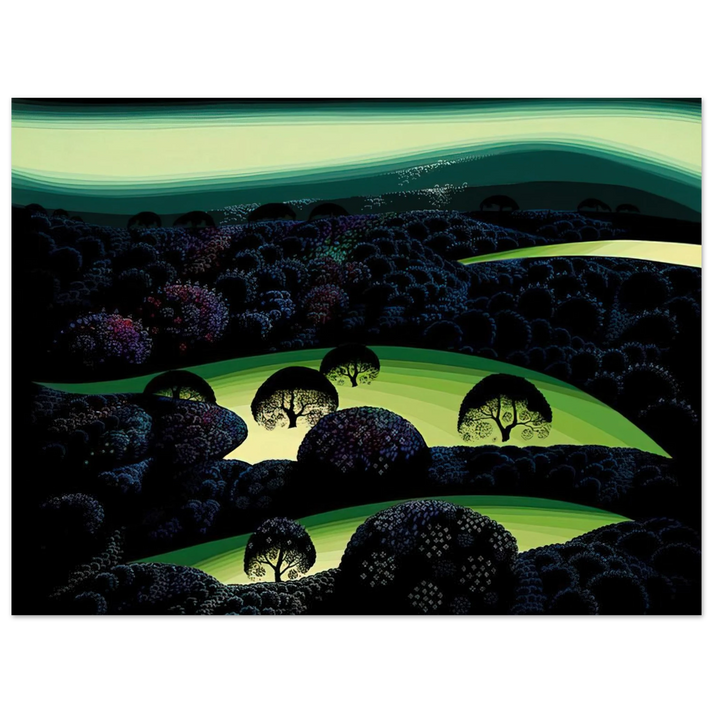 Eyvind Earle - Nocturne 75x100 cm / 30x40inches Fine Art Poster