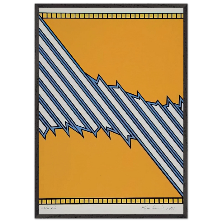 Greenwood - 1979 - Nicholas Krushenick 70x100 cm / 28x40 inches Framed Art Print – Black Wooden Frame