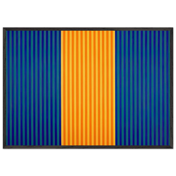 Toms Furnace - 1961 - Gene Davis 70x100 cm / 28x40 inches Framed Art Print – Black Wooden Frame