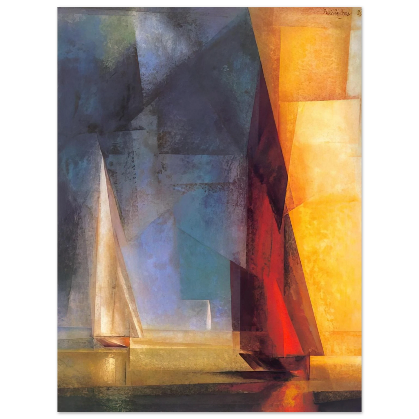 Lyonel Feininger - STILLER TAG AM MEER III 1929 Fine Art Poster - Default Title