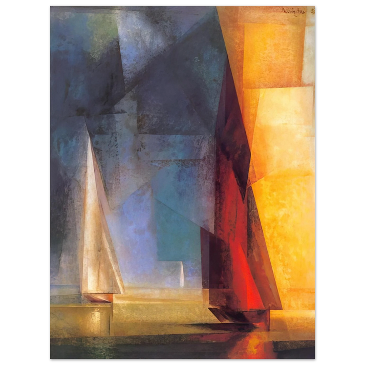 Lyonel Feininger - STILLER TAG AM MEER III 1929 75x100 cm / 30x40inches Fine Art Poster