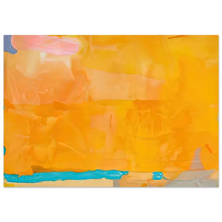 Helen Frankenthaler - Royal Fireworks, 1975- Wall Art - 21x29.7 cm / 8x12" - Premium Wooden Framed Poster With Fine Art Paper-canvas - White frame