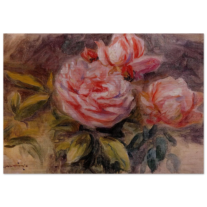 Roses - Pierre-Auguste Renoir Brushed Aluminum Print - 70x100 cm / 28x40 inches | Pierre-Auguste Renoir Aluminum Print | Pierre-Auguste Renoir Prints