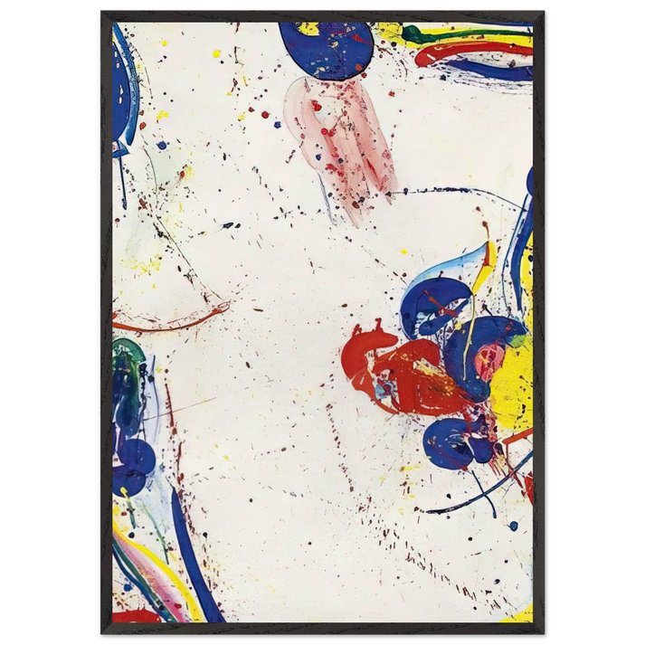 On Return - Sam Francis 70x100 cm / 28x40 inches Framed Art Print – Black Wooden Frame
