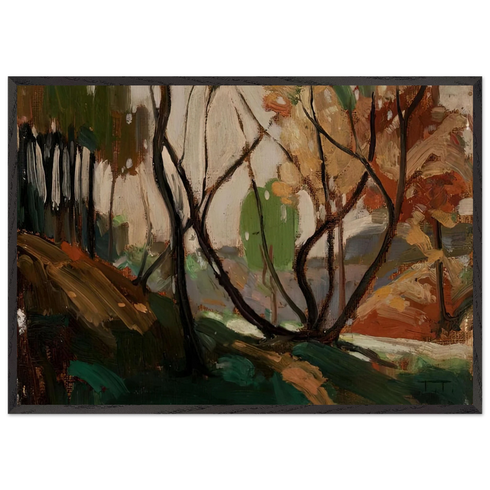 SKETCH FOR OPULENT OCTOBER 1915 - Tom Thomson 70x100 cm / 28x40 inches Framed Art Print – Black Wooden Frame