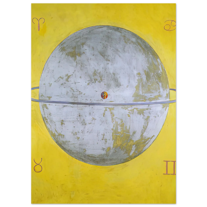 Hilma af Klint - THE DOVE NR 12 1915 Wall art - 40x50 cm / 16x20 inches - Premium Wooden Framed Poster With Fine Art Paper-canvas - White frame
