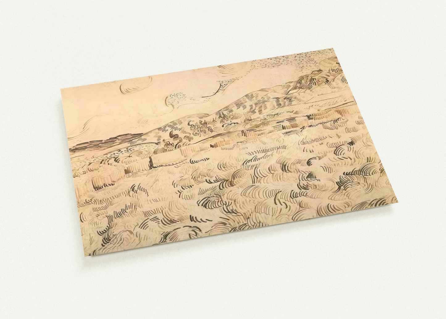 Mountain Landscape Seen across the Walls By Vincent van Gogh Pack of 10 Post Cards | Vincent van Gogh Post Cards | A6 (10.5 x 14.8 cm) - 4.1 x 5.8 inches