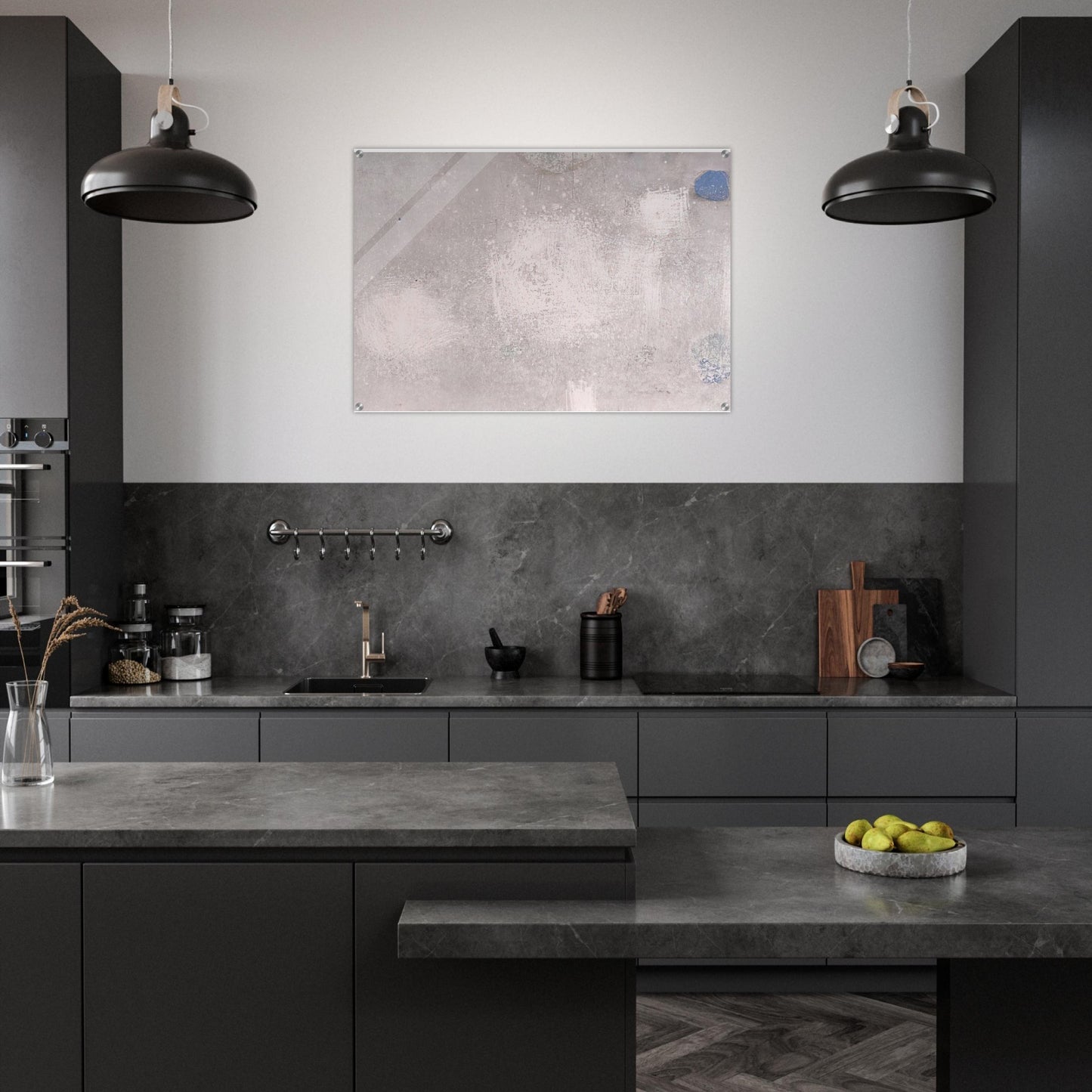 ABSTRACTO EN GRISES Y AZULES 1956 - Luis Feito Acrylic Print - 70x100 cm / 28x40″ inches | Luis Feito Wall Art | Luis Feito Prints