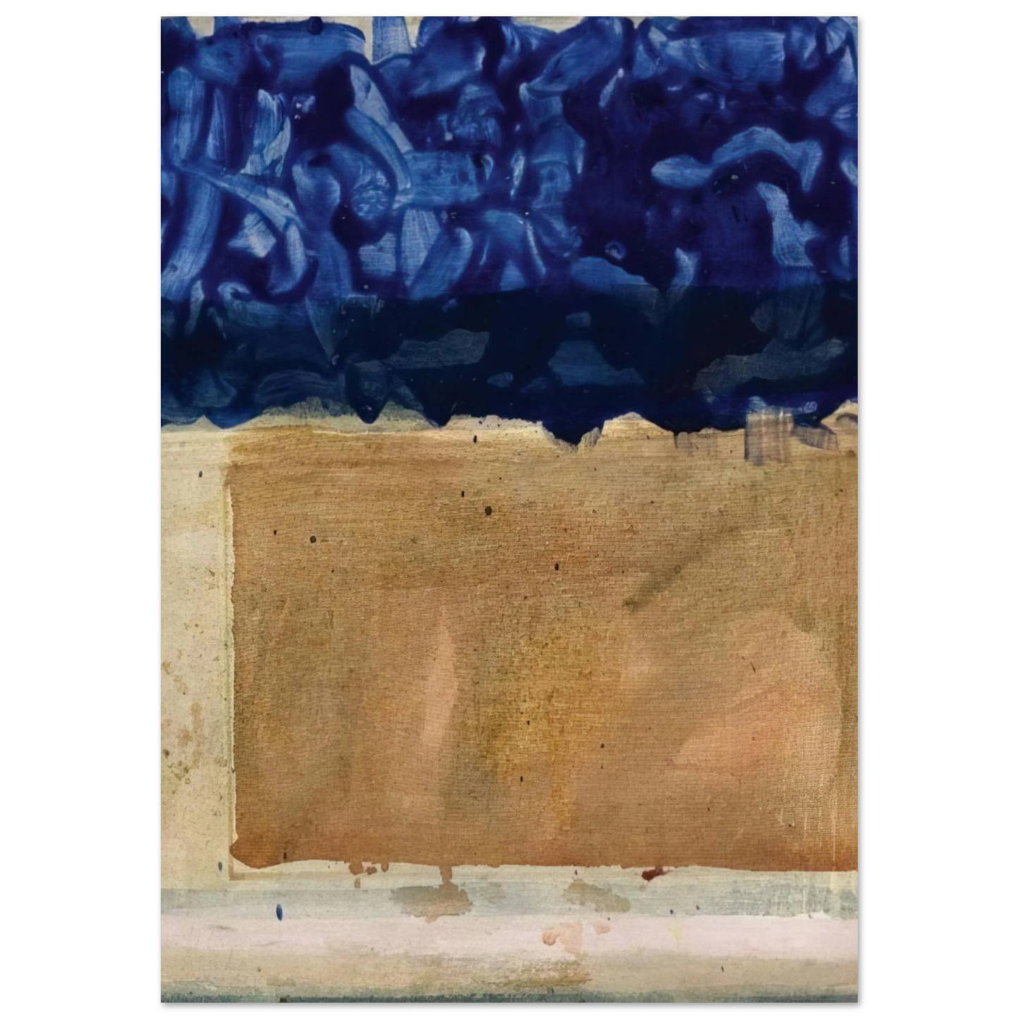 Helen Frankenthaler - Shoreline - 1952 Wall art - 30x45 cm / 12x18 inches - Premium Wooden Framed Poster With Fine Art Paper - Black frame