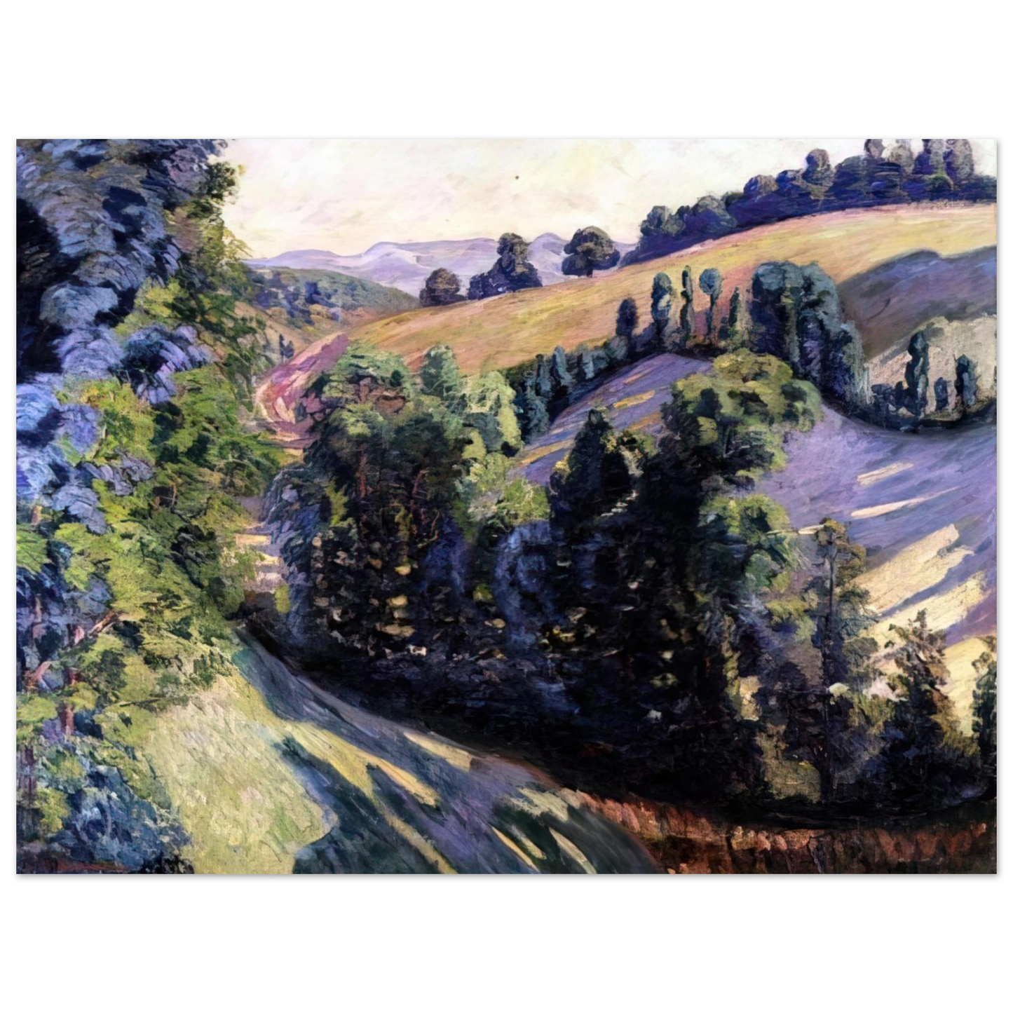 Armand Guillaumin - Landscape at Pontgibaud Fine Art Poster - Default Title