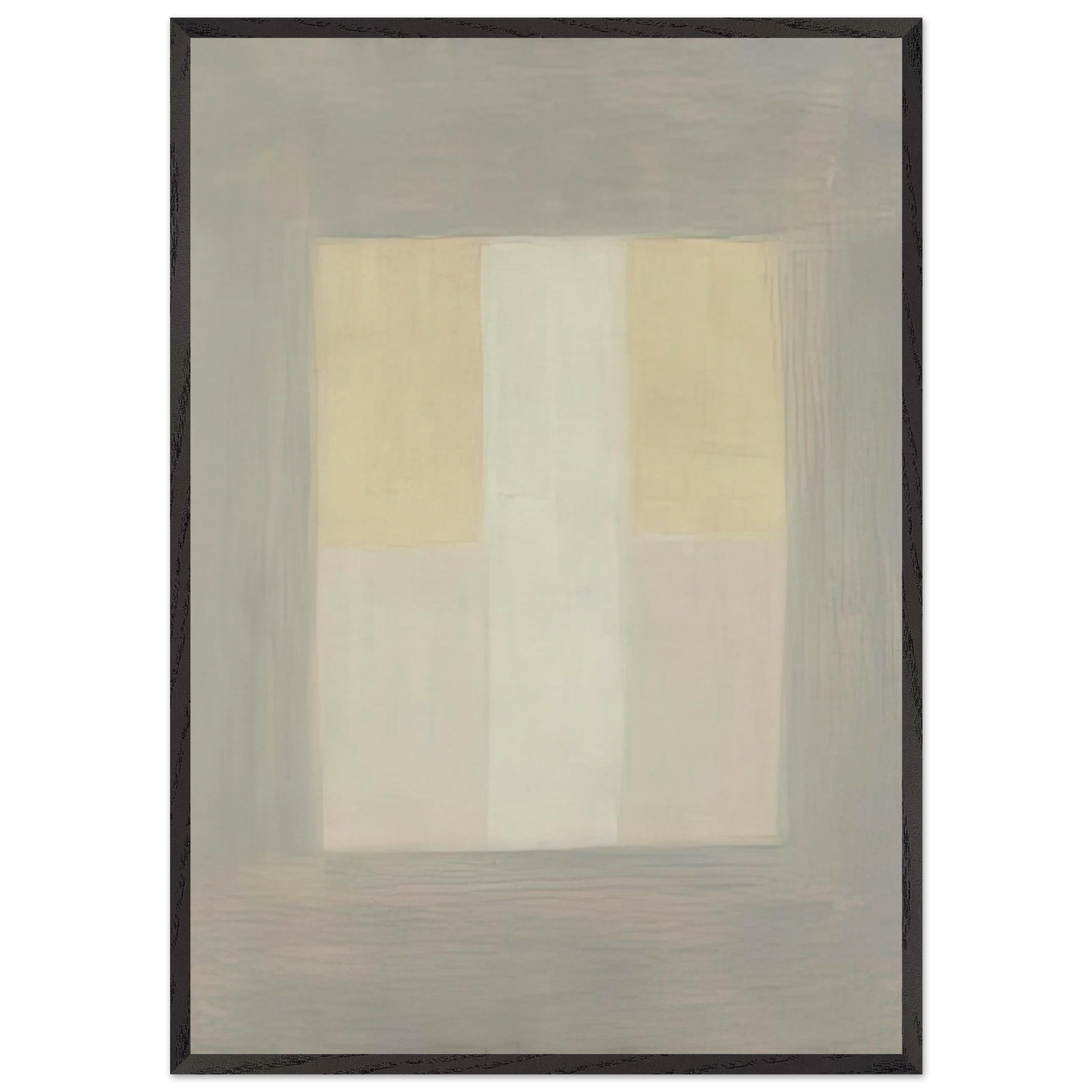 Desert Rain - Agnes Martin 70x100 cm / 28x40 inches Framed Art Print – Black Wooden Frame