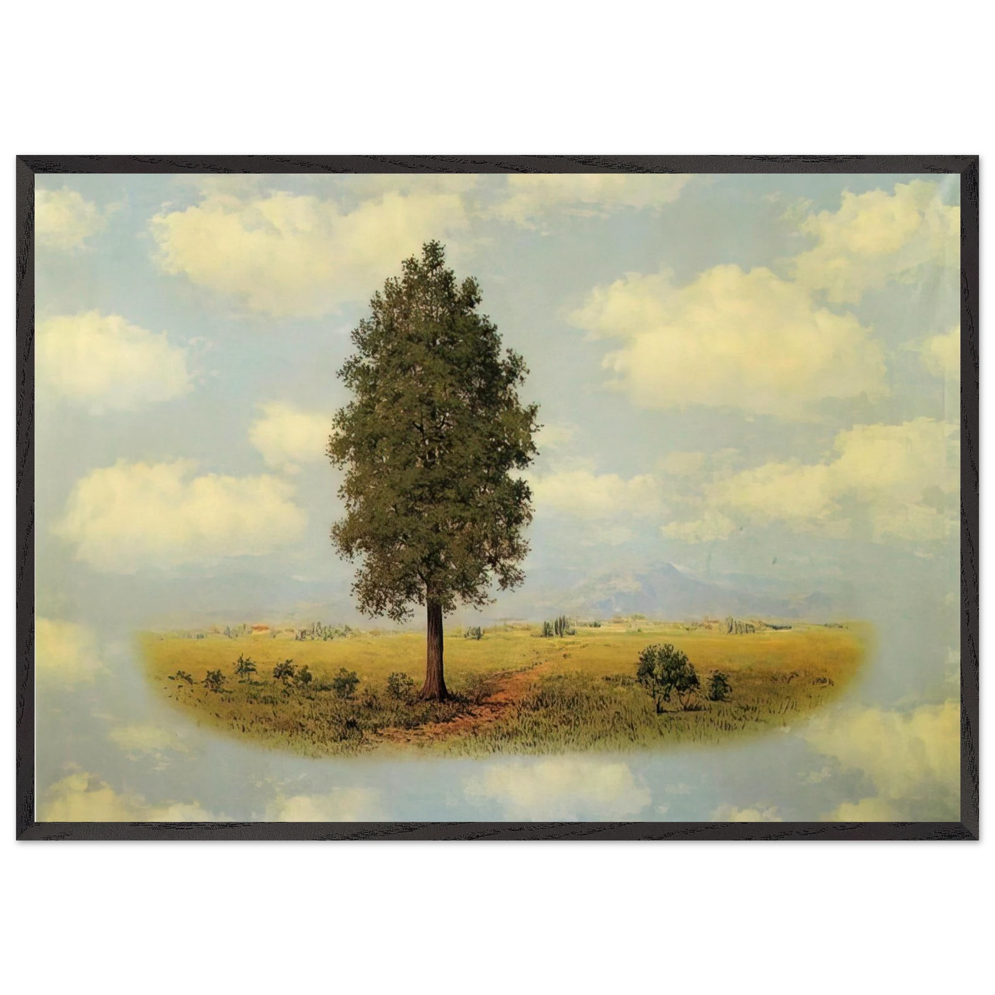 TERRITORY 1957 - Rene Magritte 70x100 cm / 28x40 inches Framed Art Print – Black Wooden Frame
