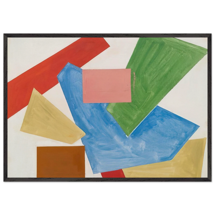 Abstraction in White - Hans Hofmann 70x100 cm / 28x40 inches Framed Art Print – Black Wooden Frame