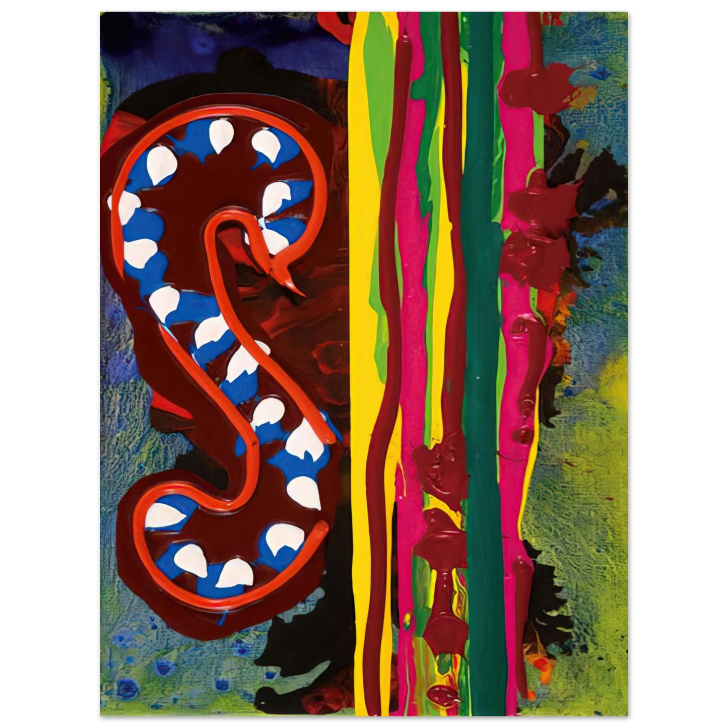 John Hoyland - Spirit Night - 18.06.98 - 1998 Fine Art Poster - Default Title