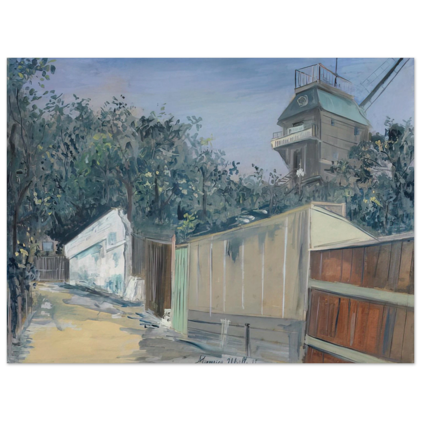 Maurice Utrillo - LE MOULIN DE LA GALETTE A MONTMARTRE 1915 Fine Art Poster - Default Title