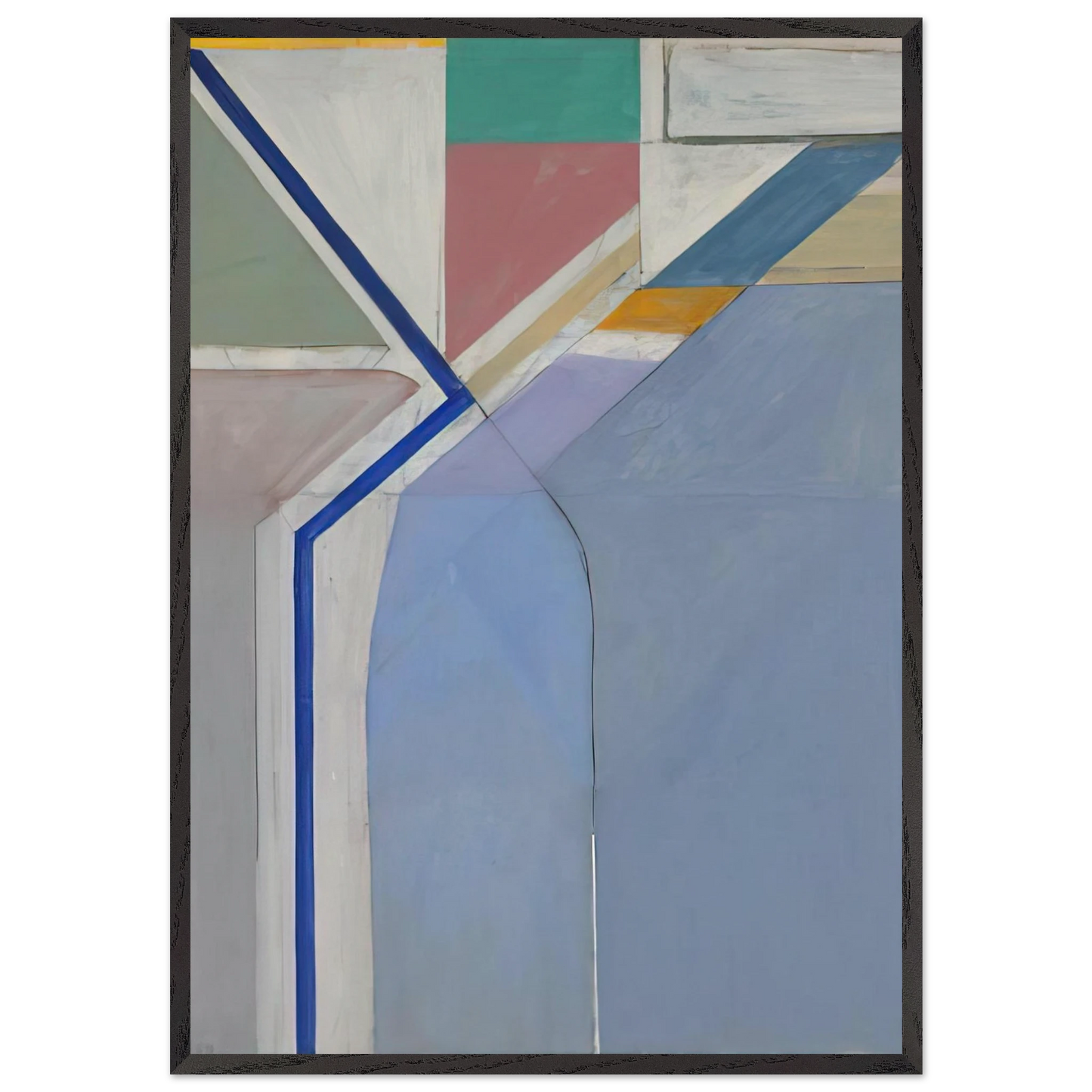 Ocean Park 24 - Richard Diebenkorn 70x100 cm / 28x40 inches Framed Art Print – Black Wooden Frame