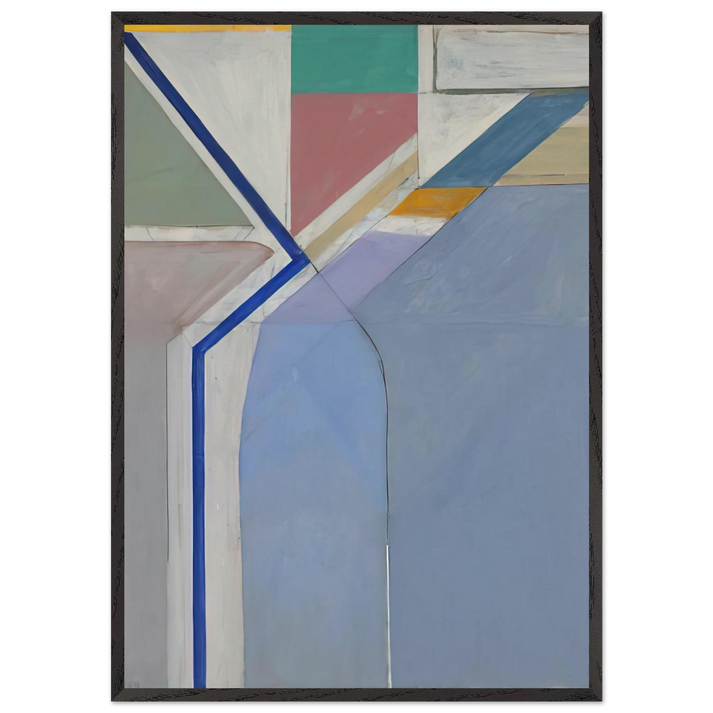 Ocean Park 24 - Richard Diebenkorn 70x100 cm / 28x40 inches Framed Art Print – Black Wooden Frame