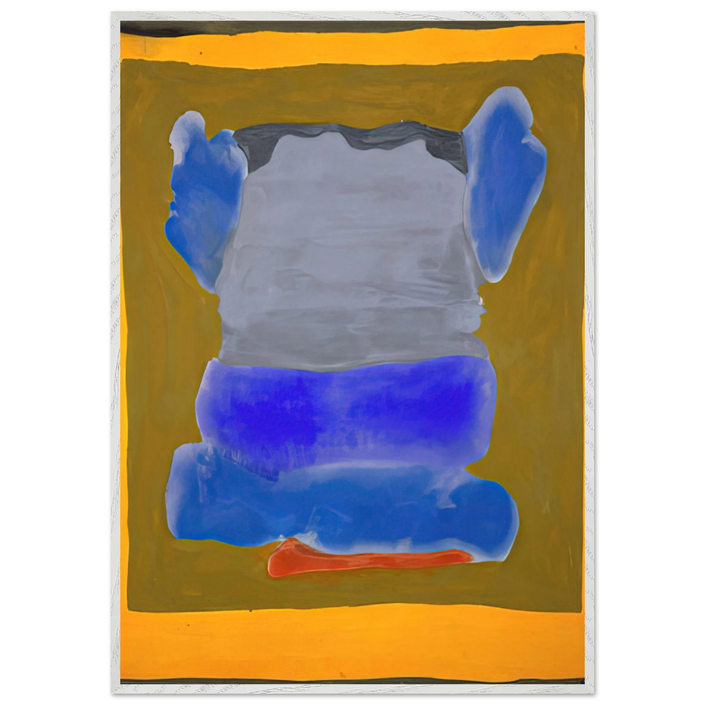 Helen Frankenthaler - Buddha s Court - 1964 Wall art - A3 (29.7 x 42 cm) - Premium Wooden Framed Poster With Fine Art Paper - White frame