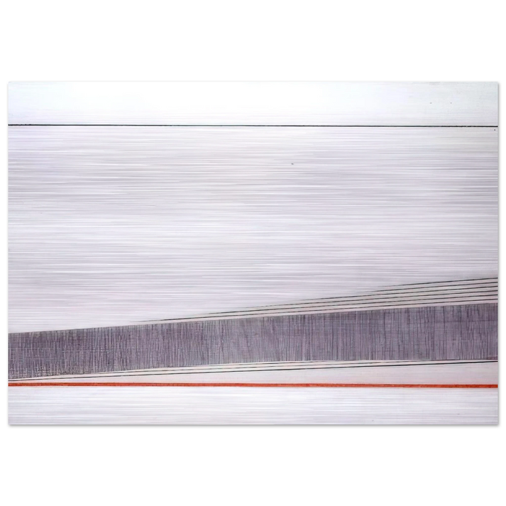 La linea rossa - 1966 - Bice Lazzari Brushed Aluminum Print - 70x100 cm / 28x40 inches | Bice Lazzari Aluminum Print | Bice Lazzari Prints