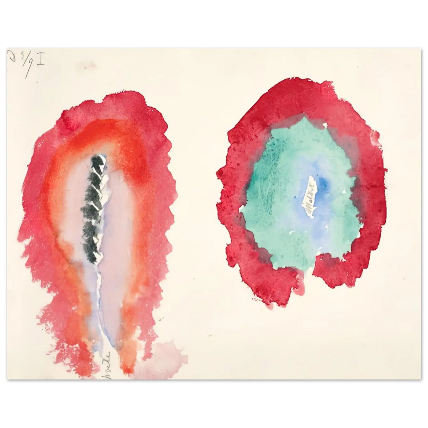 Hilma af Klint - WHEAT AND WORMWOOD 1922 Wall art - 20x25 cm / 8x10 Inches - Fine Art Poster - -