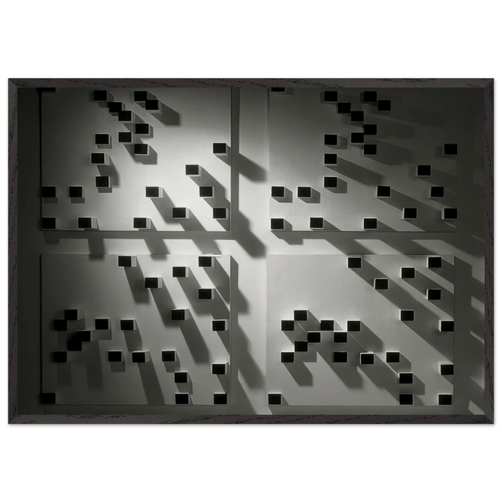 Livro dos Caminhos Book of Paths - 1976 - Lygia Pape 70x100 cm / 28x40 inches Framed Art Print – Black Wooden Frame