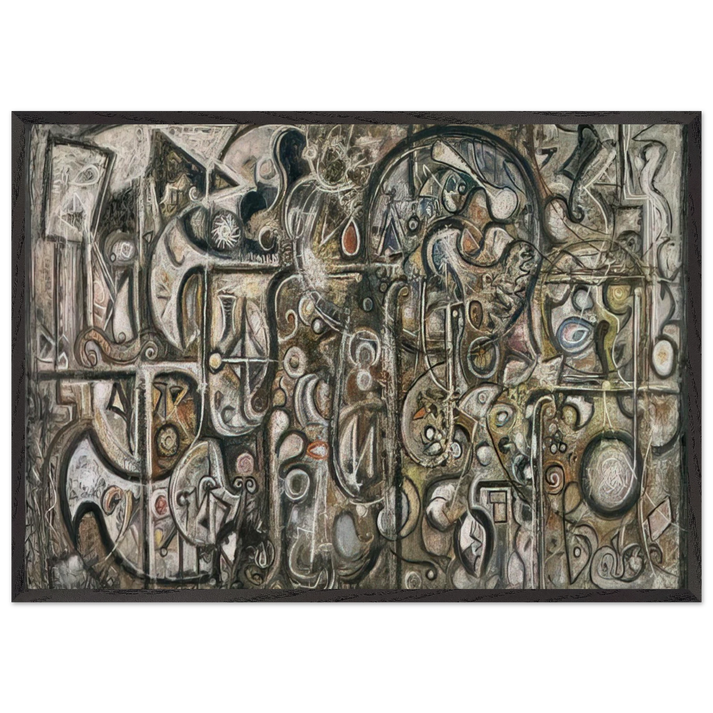 Symphony No 1 The Transcendental - Richard Pousette-Dart 70x100 cm / 28x40 inches Framed Art Print – Black Wooden Frame
