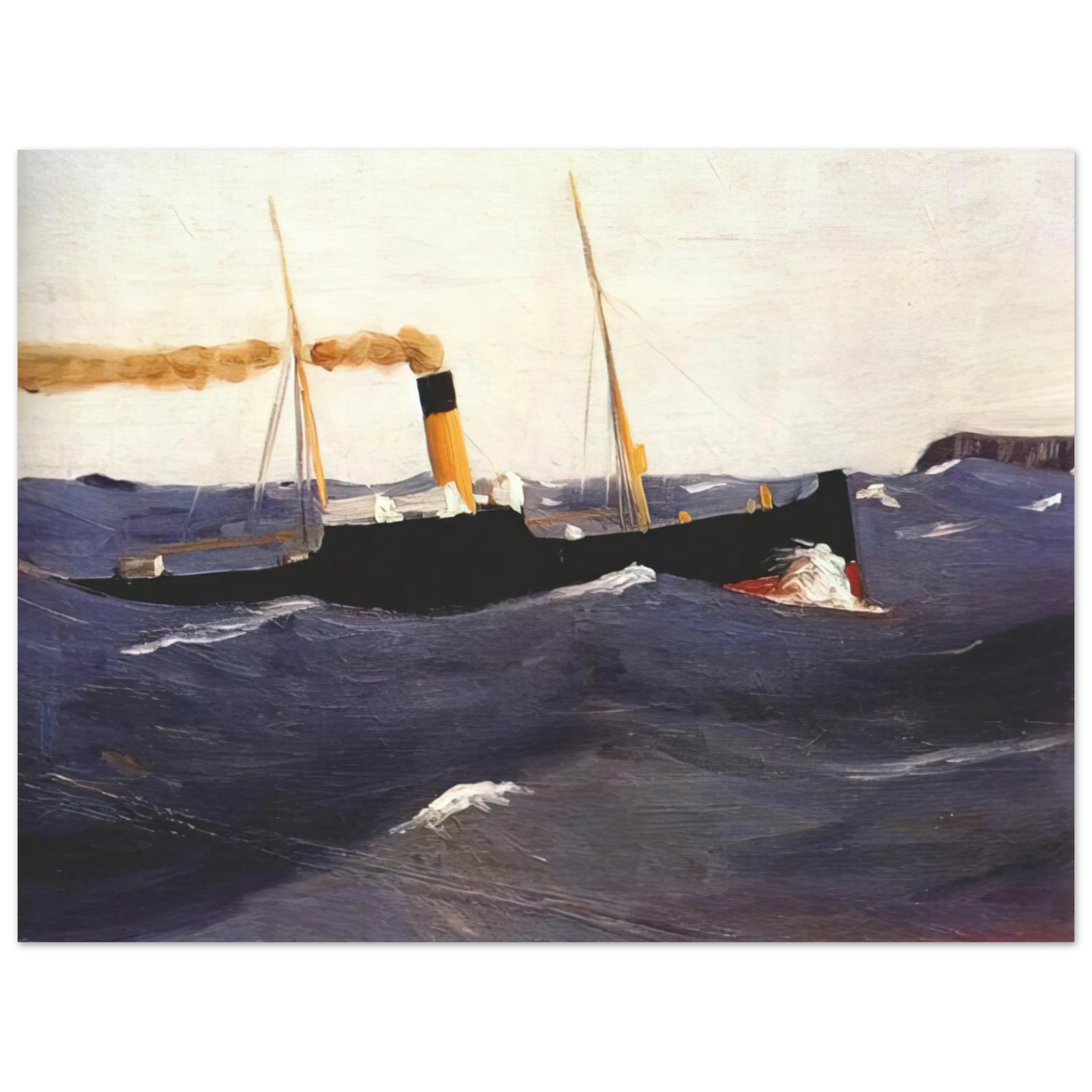 Edward Hopper - Tramp Steamer Fine Art Poster - 13x18 cm / 5x7 inches