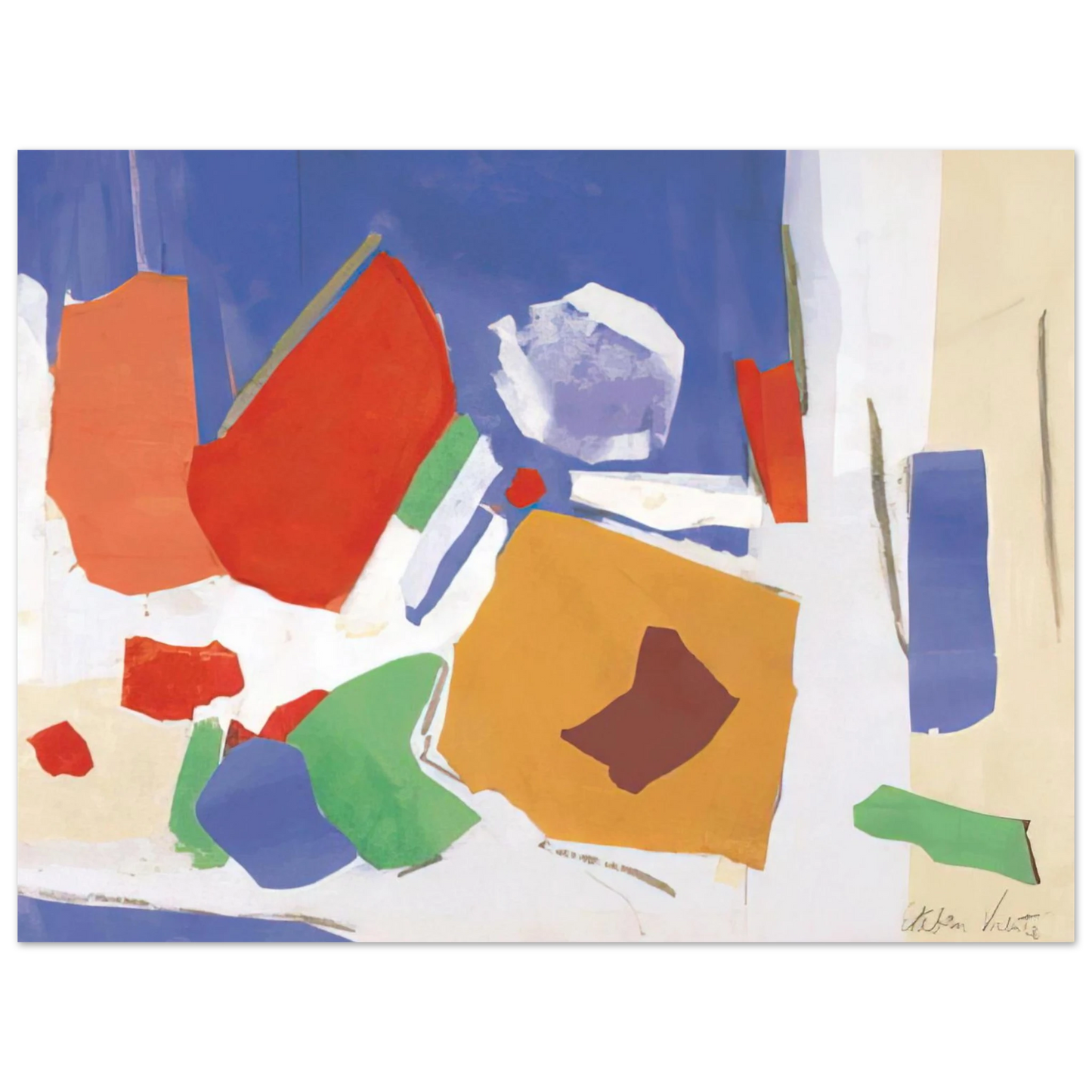 Esteban Vicente - UNTITLED 1988 Fine Art Poster - Default Title