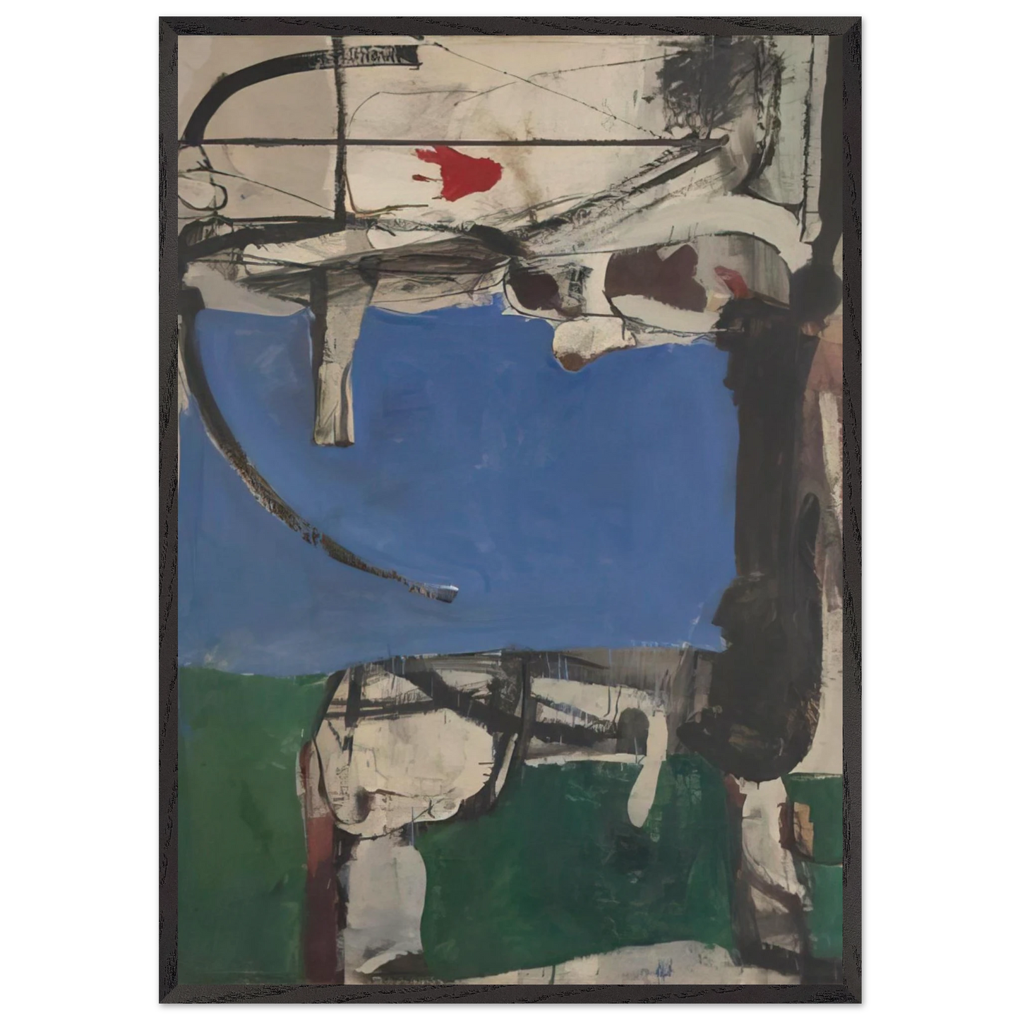 Urbana 2 The Archer - Richard Diebenkorn Framed Art Print – Black Wooden Frame - Default Title - -Framed Art Print