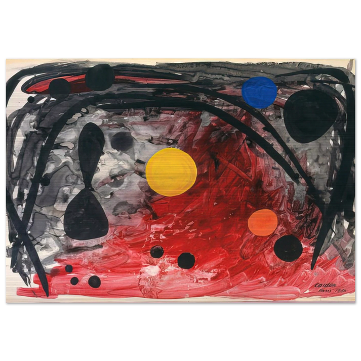 UNTITLED 1946 - Alexander Calder Brushed Aluminum Print - 70x100 cm / 28x40 inches | Alexander Calder Aluminum Print | Alexander Calder Prints