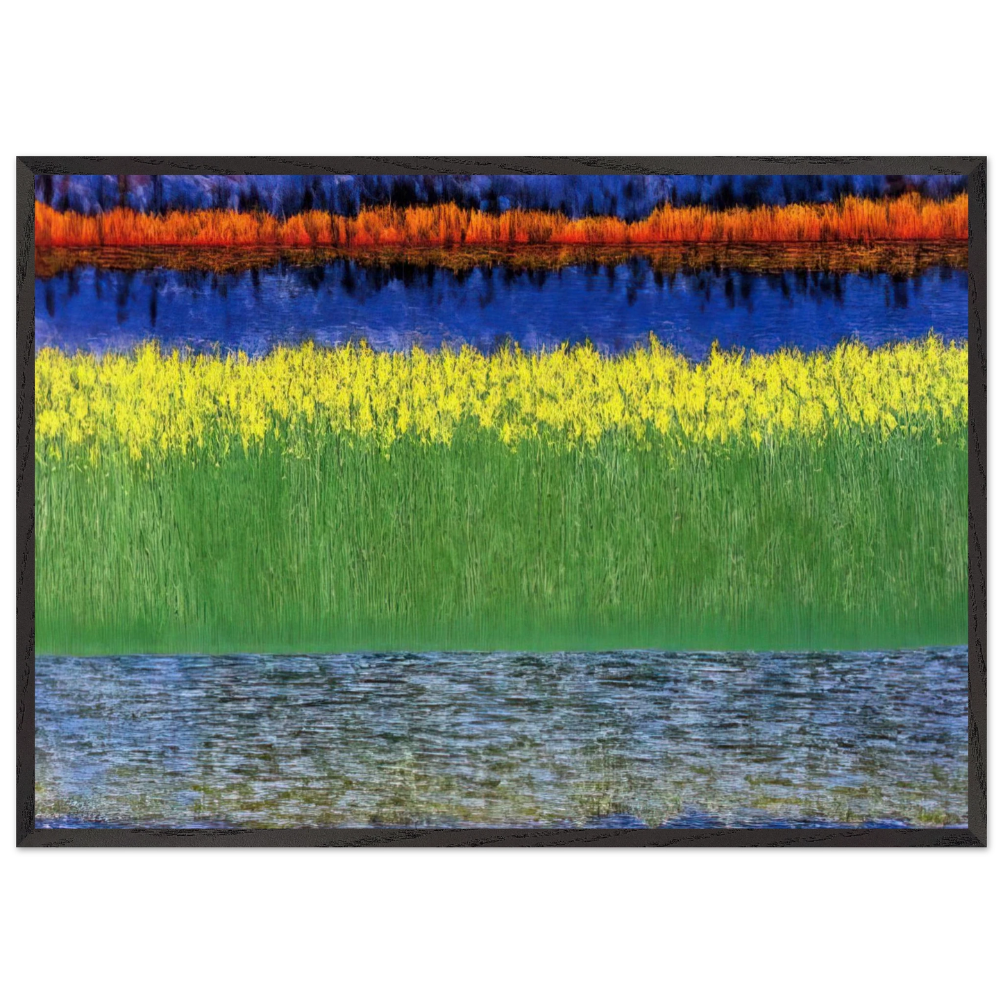 Sea of Grass - 1982 - Jimmy Ernst 70x100 cm / 28x40 inches Framed Art Print – Black Wooden Frame