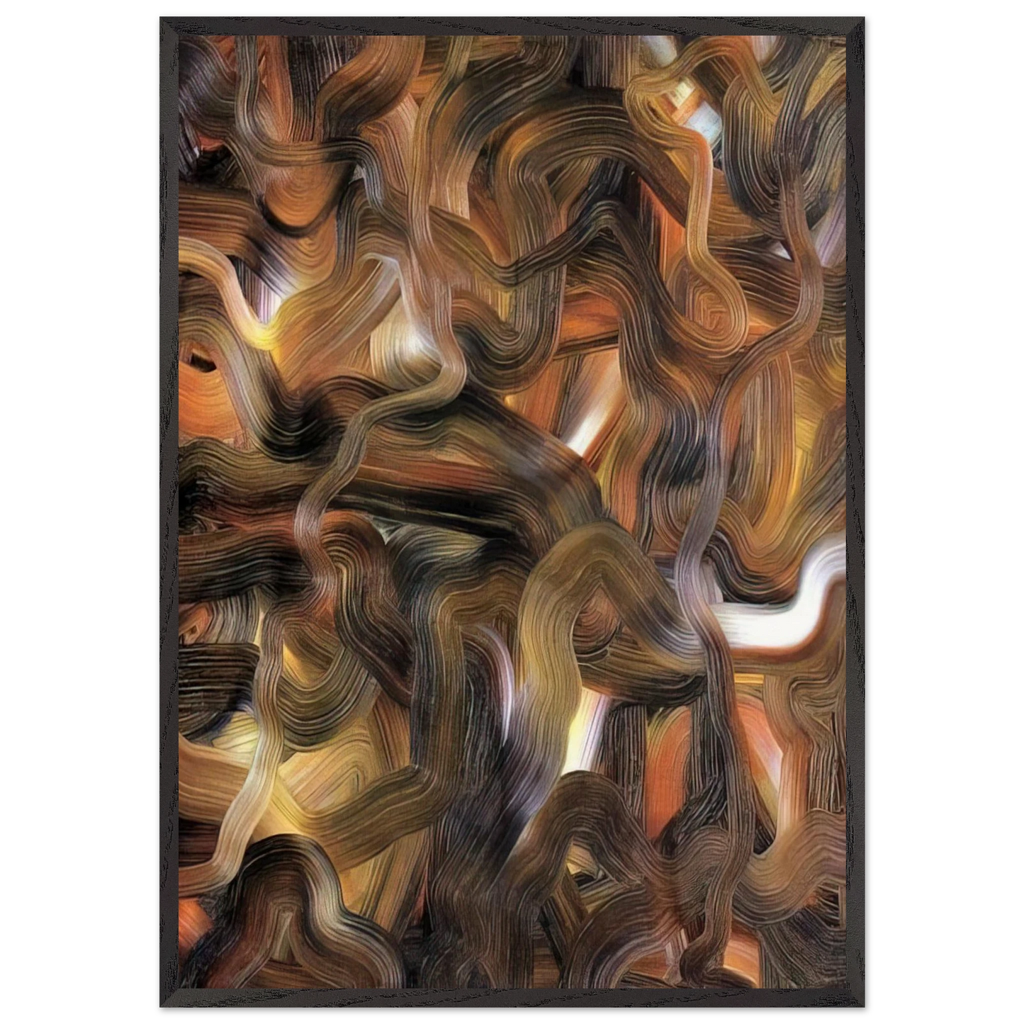 RED BLUE YELLOW - Gerhard Richter Framed Art Print – Black Wooden Frame - Default Title - -Framed Art Print