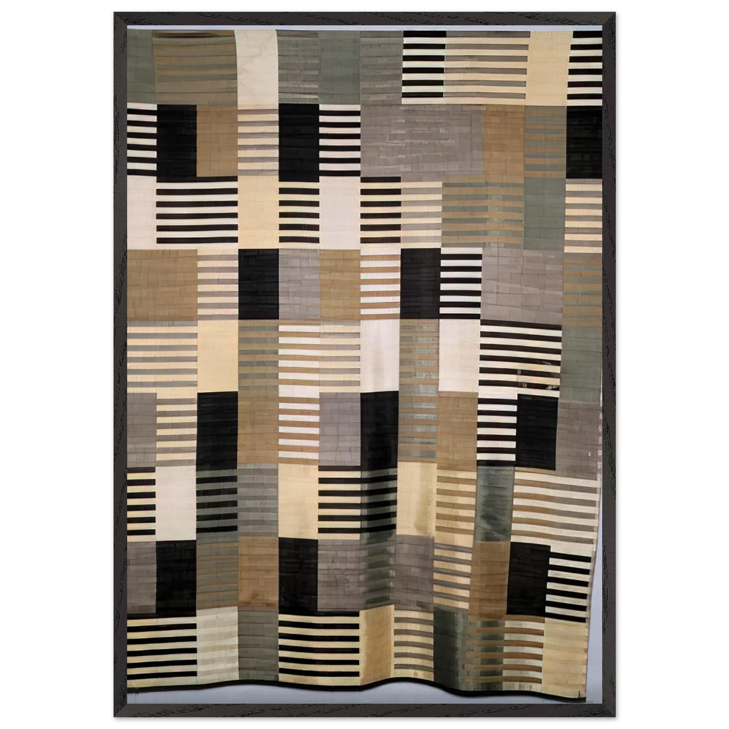 WALL HANGING 1926 - Anni Albers Framed Art Print – Black Wooden Frame - Default Title - -Framed Art Print