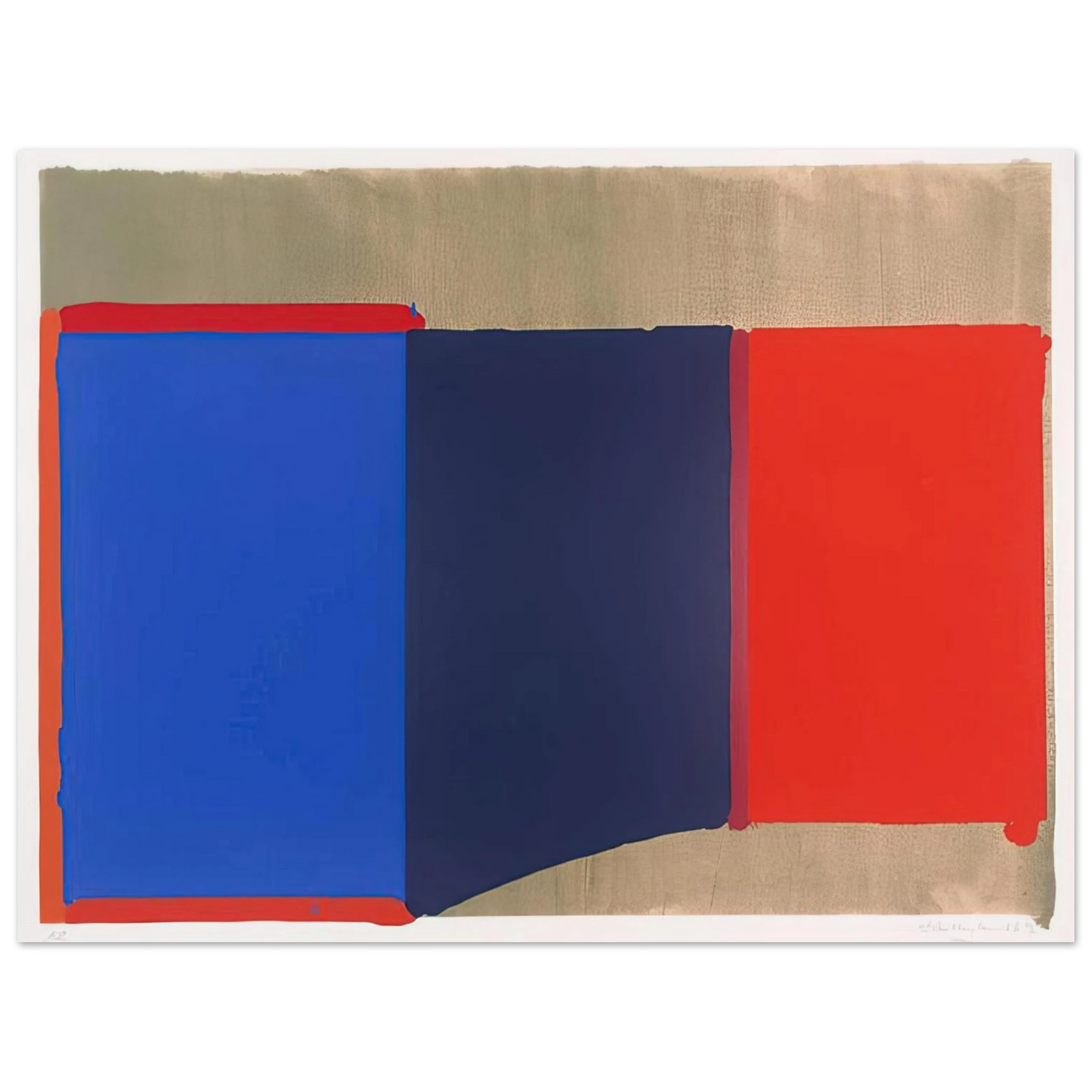 John Hoyland - Blues, Reds - 1969 Fine Art Poster - Default Title